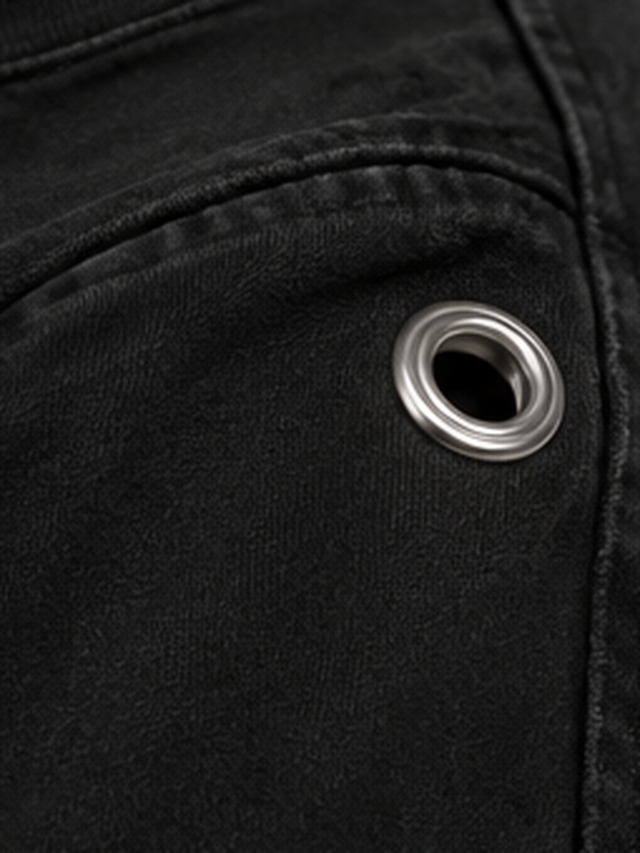 Eyelet Wordmark Tee in Washed Black — view 8